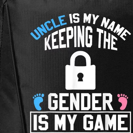 Uncle Is My Name Keeping Gender Is My Game Baby Reveal City Backpack