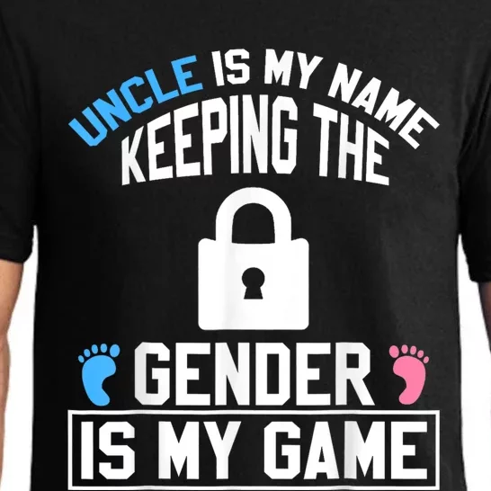 Uncle Is My Name Keeping Gender Is My Game Baby Reveal Pajama Set