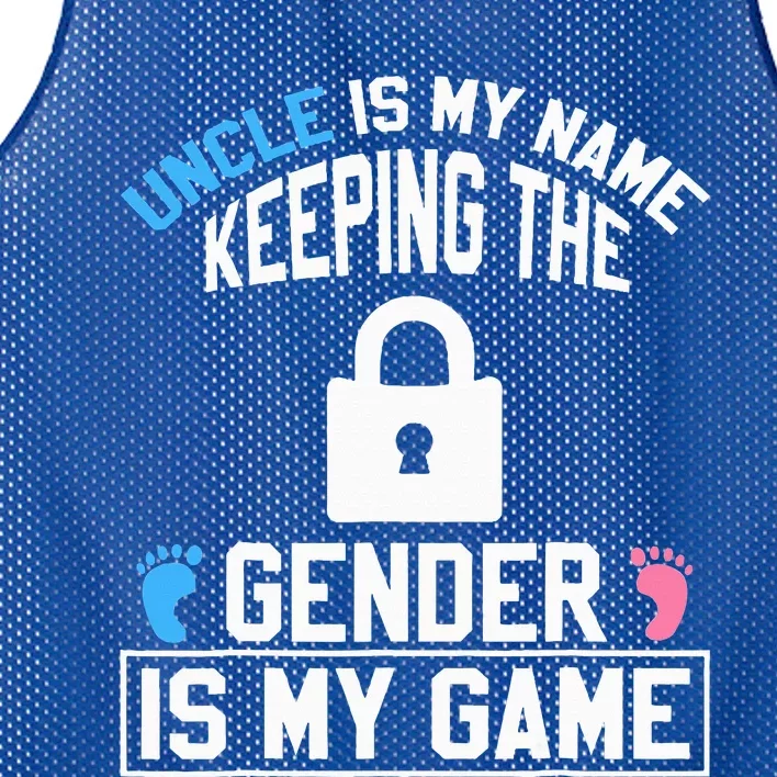 Uncle Is My Name Keeping Gender Is My Game Baby Reveal Mesh Reversible Basketball Jersey Tank