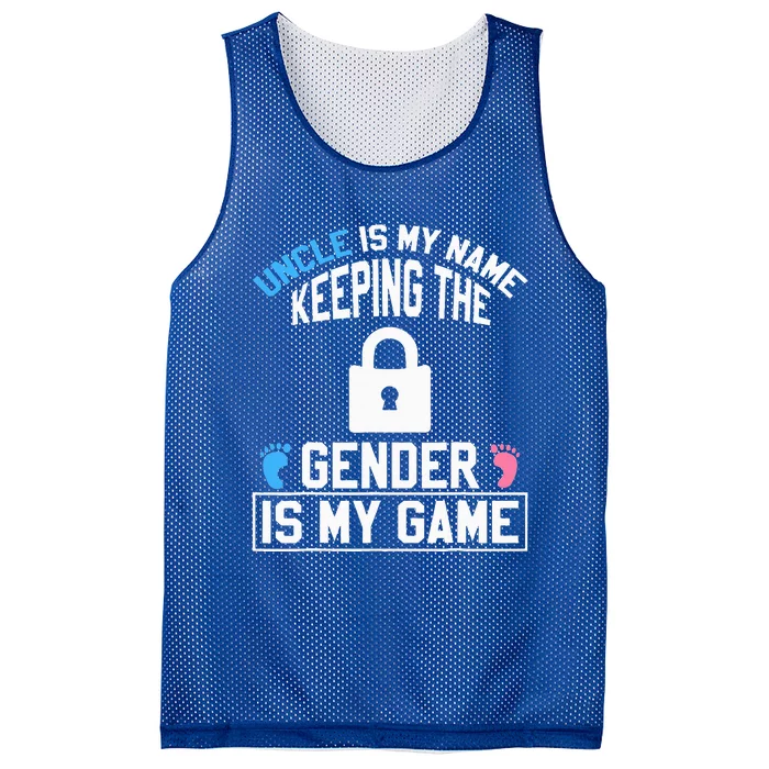 Uncle Is My Name Keeping Gender Is My Game Baby Reveal Mesh Reversible Basketball Jersey Tank