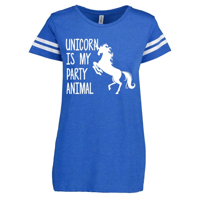 Unicorn Is My Party Animal Enza Ladies Jersey Football T-Shirt