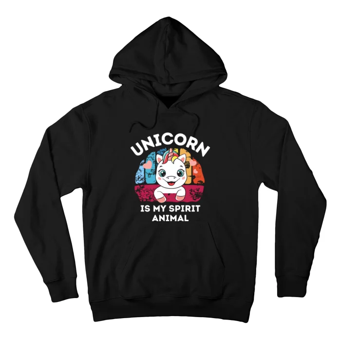 Unicorn Is My Spirit Animal Funny Unicorn Lover Hoodie