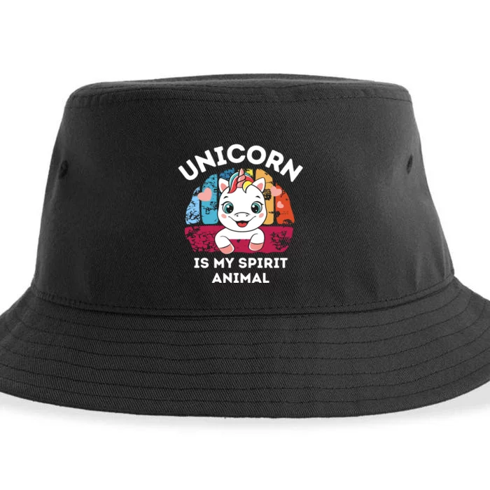 Unicorn Is My Spirit Animal Funny Unicorn Lover Sustainable Bucket Hat