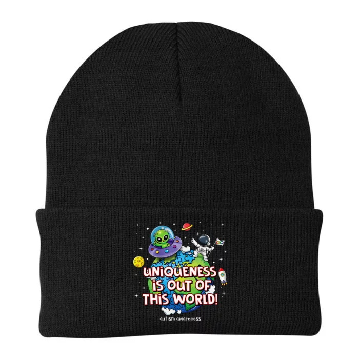 Uniqueness Is Out Of This World Autism Awareness Knit Cap Winter Beanie