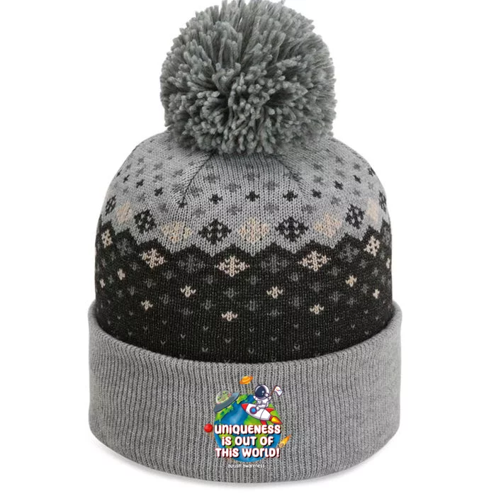 Uniqueness Is Out Of This World Autism Awareness Space The Baniff Cuffed Pom Beanie