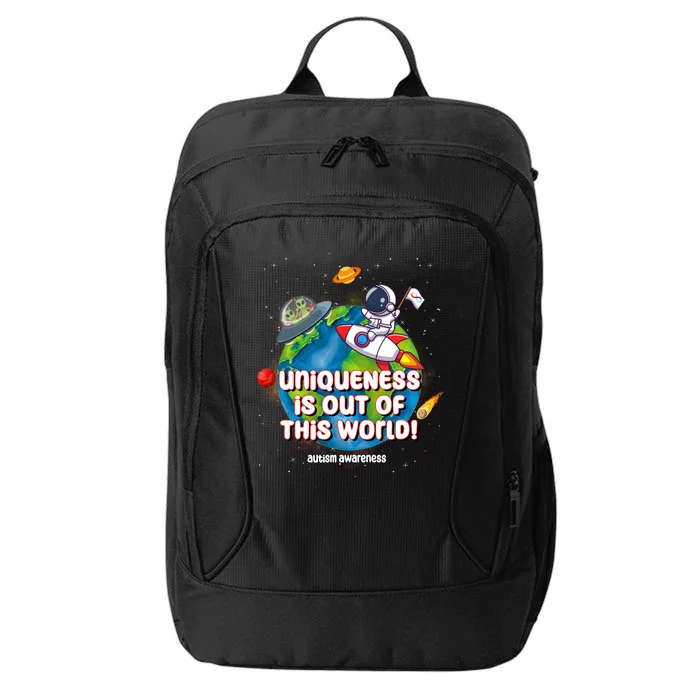 Uniqueness Is Out Of This World Autism Awareness Space City Backpack