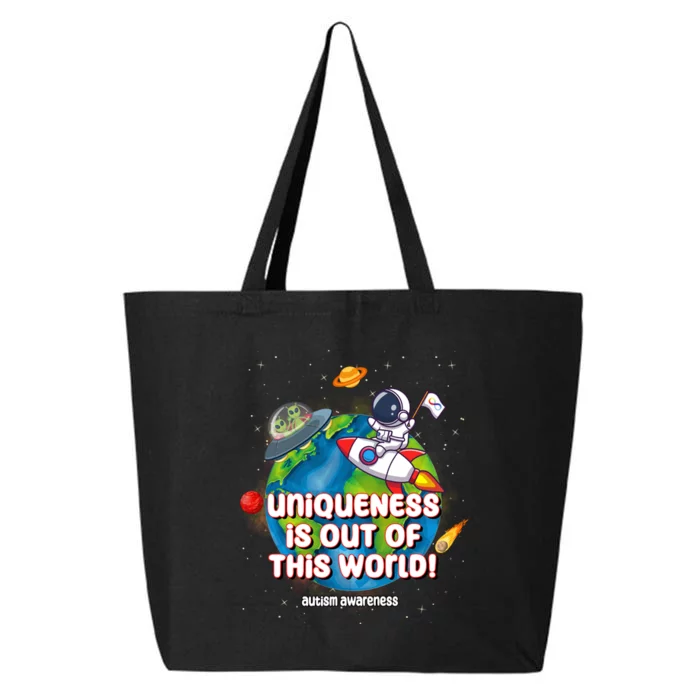 Uniqueness Is Out Of This World Autism Awareness Space 25L Jumbo Tote