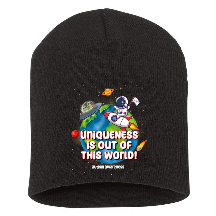 Uniqueness Is Out Of This World Autism Awareness Space Short Acrylic Beanie