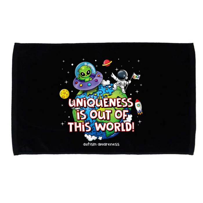 Uniqueness Is Out Of This World Autism Awareness Microfiber Hand Towel