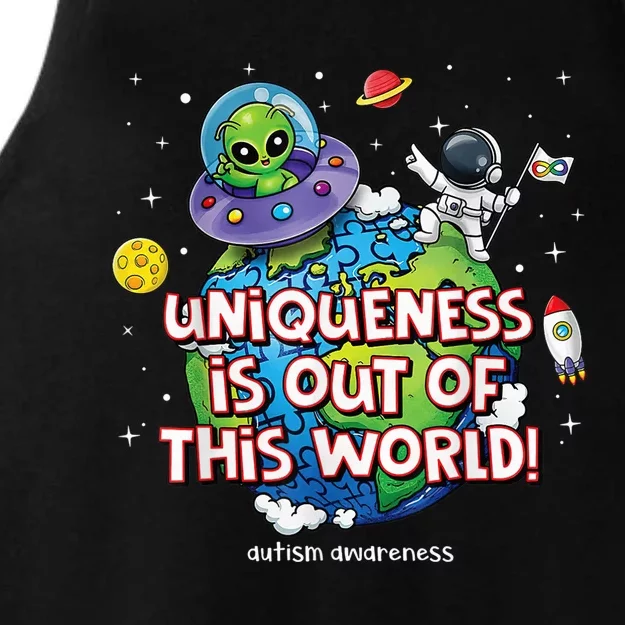 Uniqueness Is Out Of This World Autism Awareness Ladies Tri-Blend Wicking Tank