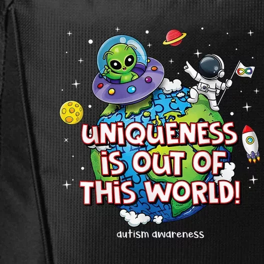 Uniqueness Is Out Of This World Autism Awareness City Backpack