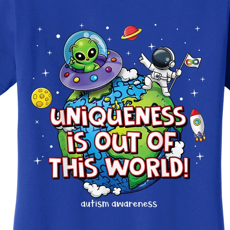 Uniqueness Is Out Of This World Autism Awareness Women's T-Shirt