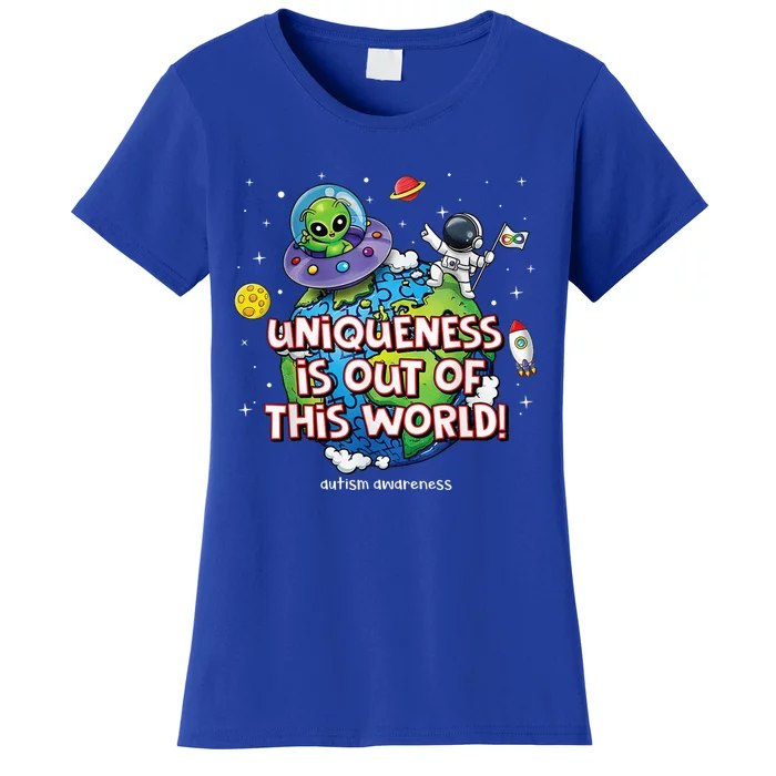 Uniqueness Is Out Of This World Autism Awareness Women's T-Shirt