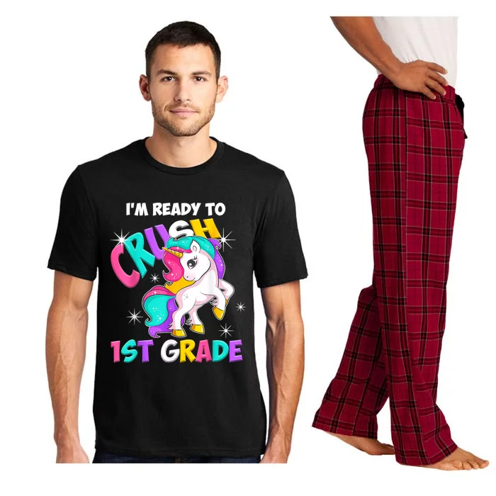 Unicorn Im Ready To Crush 1st Grade Girl Back To School Pajama Set