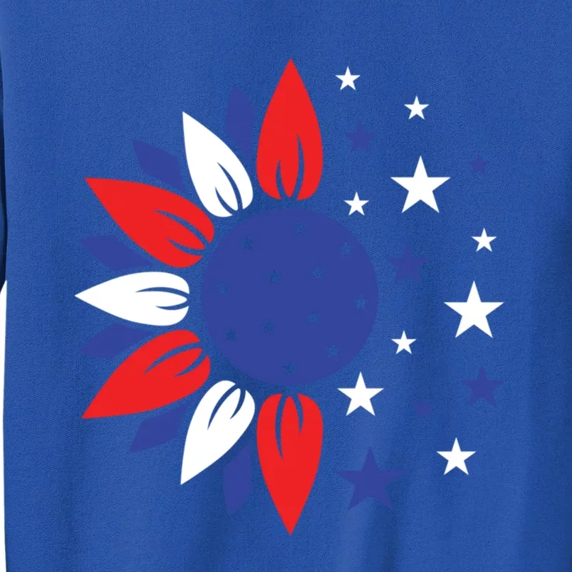 Usa July 4th Sunflower America Independence Day Gift Sweatshirt