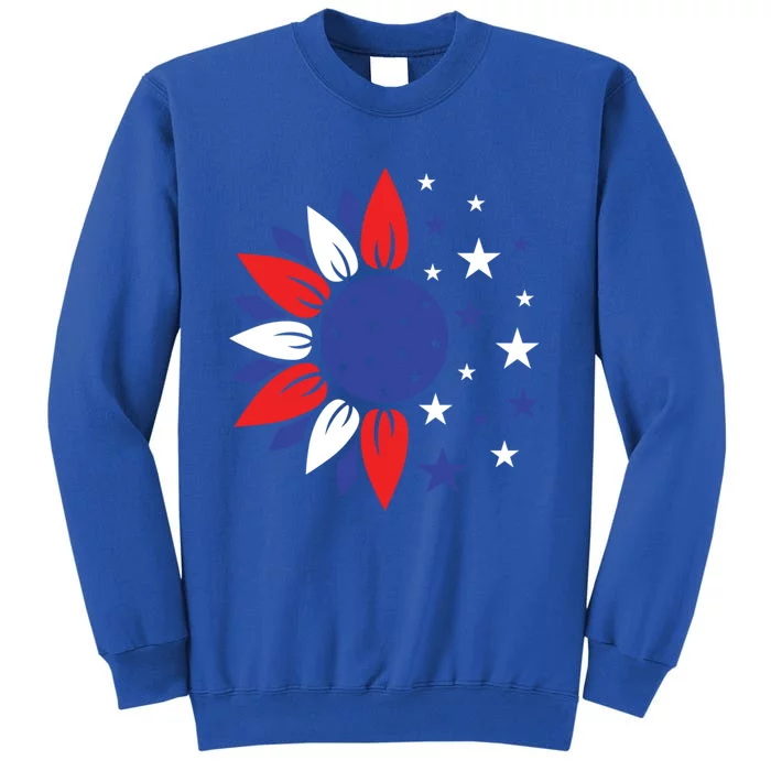 Usa July 4th Sunflower America Independence Day Gift Sweatshirt