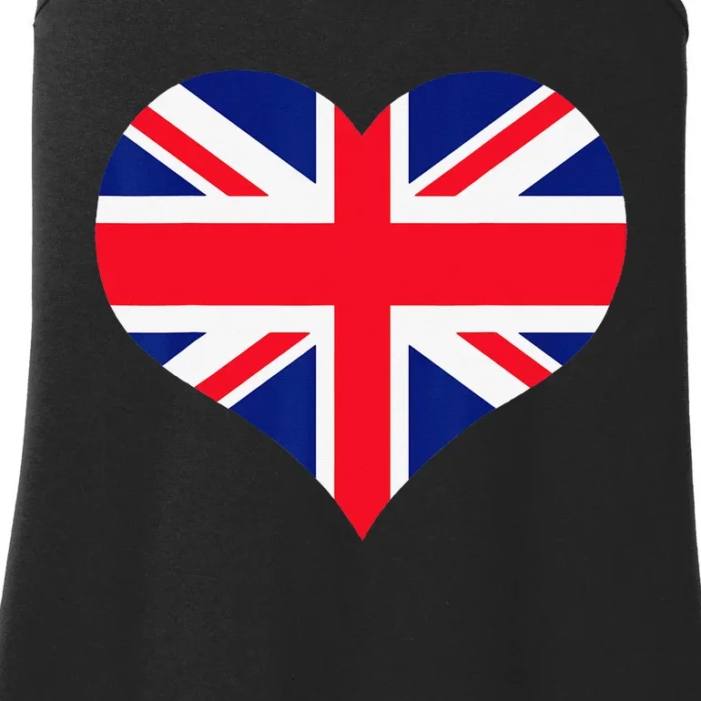 Union Jack British Flag Heart British Isles Ladies Essential Tank