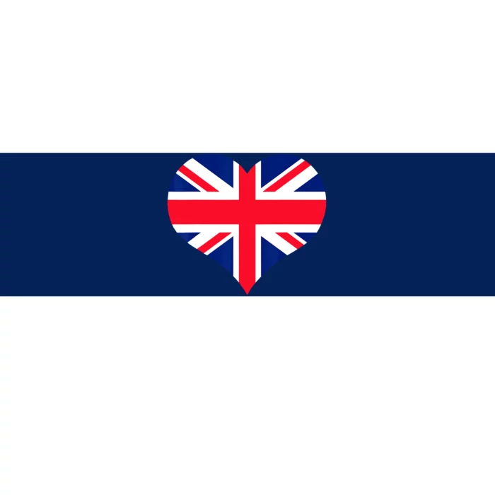 Union Jack British Flag Heart British Isles Bumper Sticker