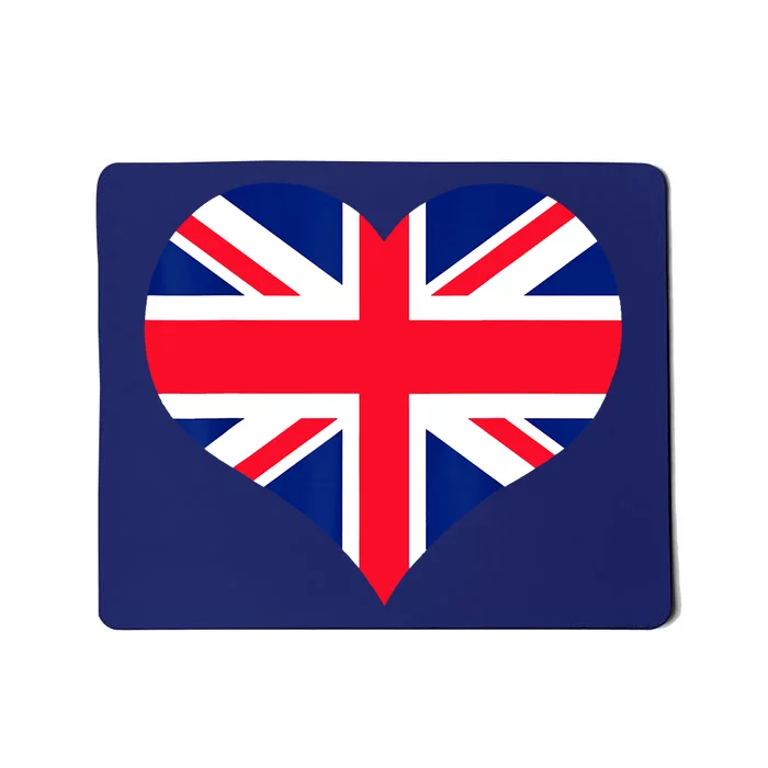 Union Jack British Flag Heart British Isles Mousepad