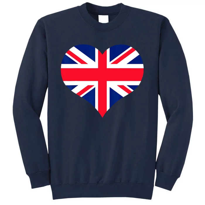 Union Jack British Flag Heart British Isles Tall Sweatshirt