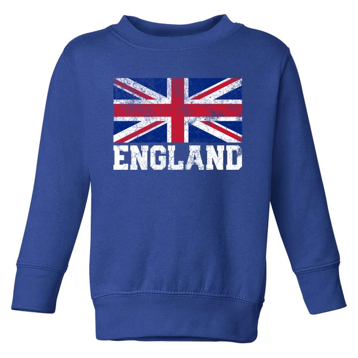 Union Jack Flag Uk England United Kingdom Roots Gift Toddler Sweatshirt