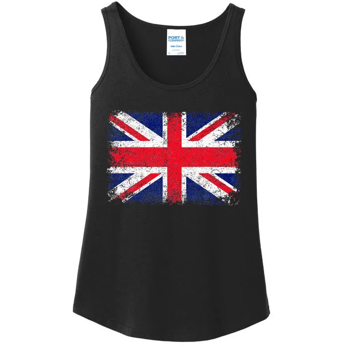 Union Jack Flag United Kingdom Great Britain England Ladies Essential Tank