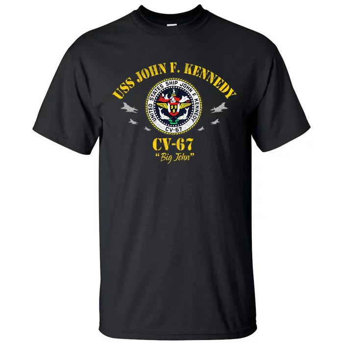 Uss John F. Kennedy Cv67 Aircraft Carrier Veteran Flag Tall T-Shirt