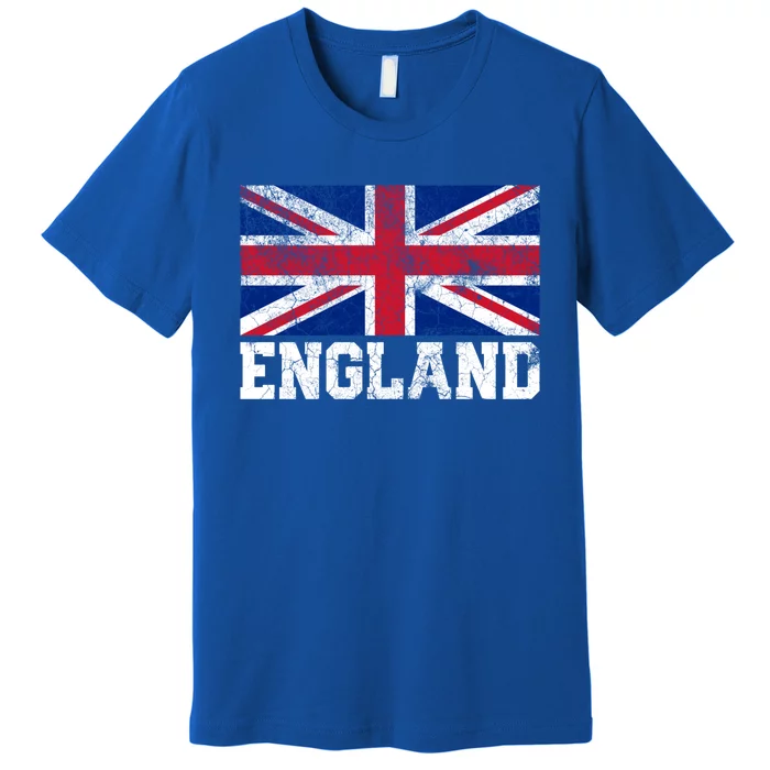 Union Jack Flag Uk England United Kingdom Roots Gift Premium T-Shirt