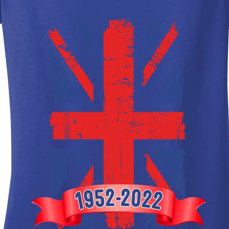 Union Jack Idea For For The Platinum Jubilee Funny Gift Women's V-Neck T-Shirt