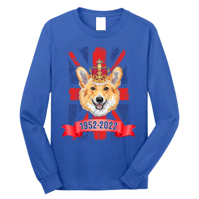 Union Jack Idea For And Corgi Lover For Platinum Jubilee Gift Long Sleeve Shirt