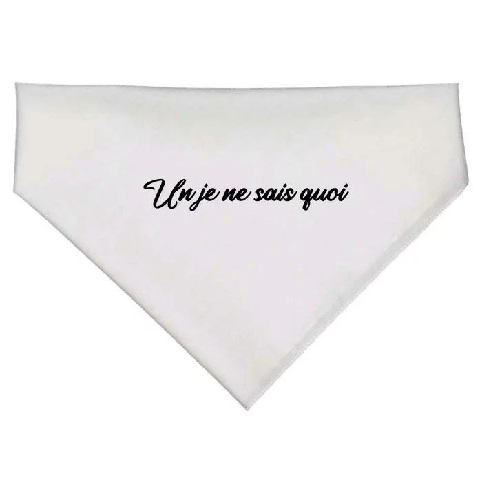 Un Je Ne Sais Quoi Funny Gift France French Saying Words French Quote Cool Gift USA-Made Doggie Bandana