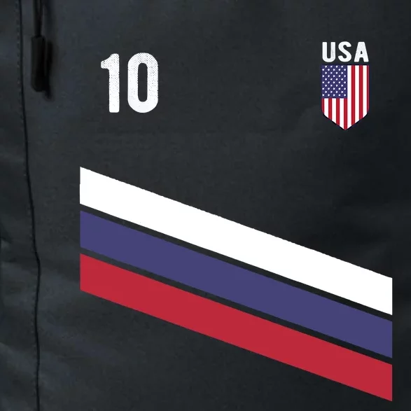 USA Jersey Soccer, Retro 10 American Football USA Soccer Daily Commute Backpack