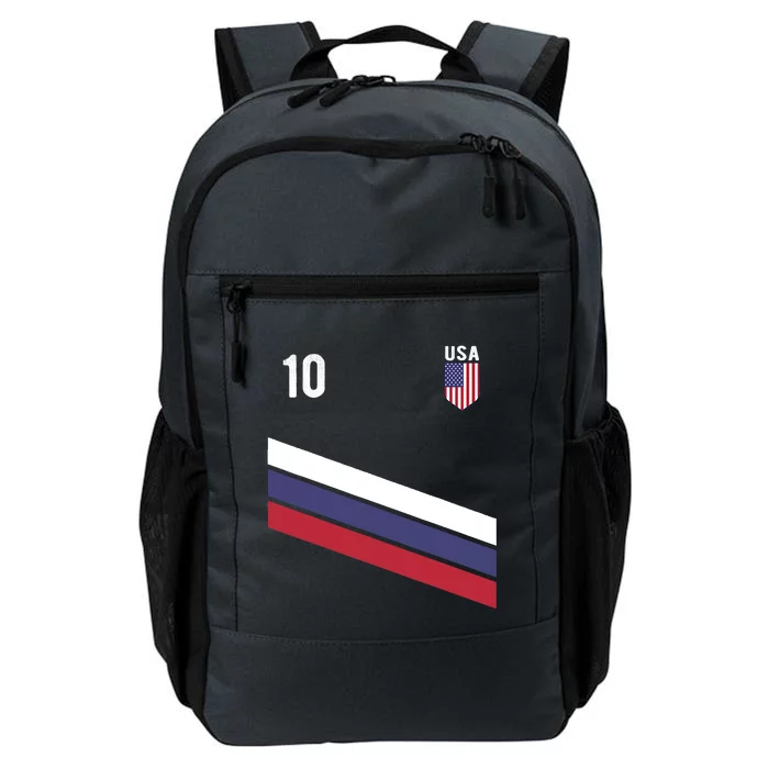 USA Jersey Soccer, Retro 10 American Football USA Soccer Daily Commute Backpack