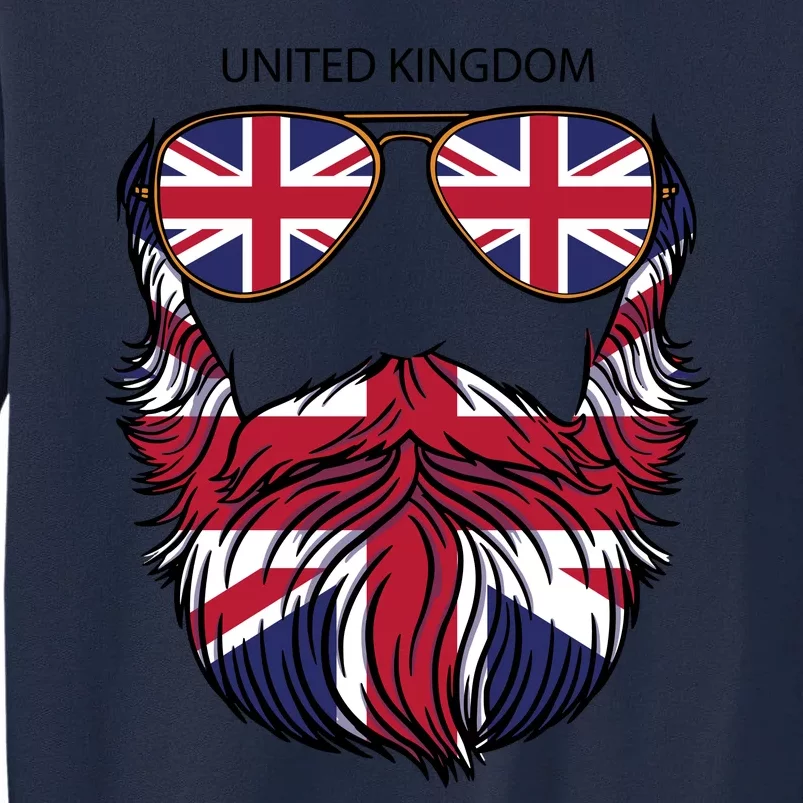 United Kingdom Beard Flag Tall Sweatshirt