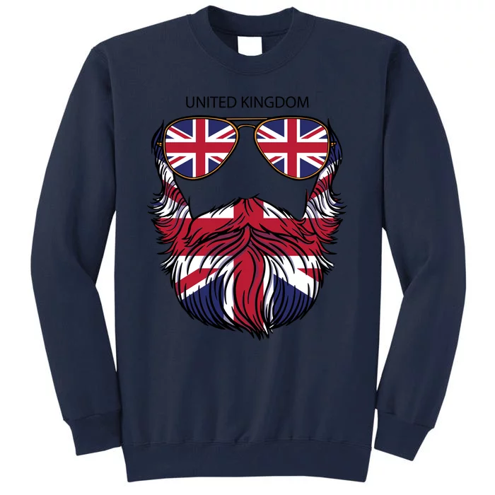 United Kingdom Beard Flag Tall Sweatshirt