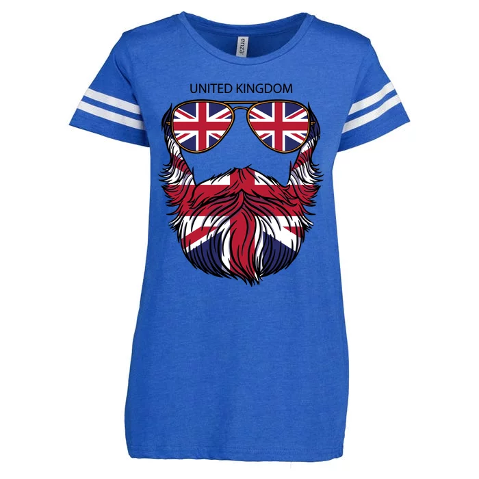 United Kingdom Beard Flag Enza Ladies Jersey Football T-Shirt