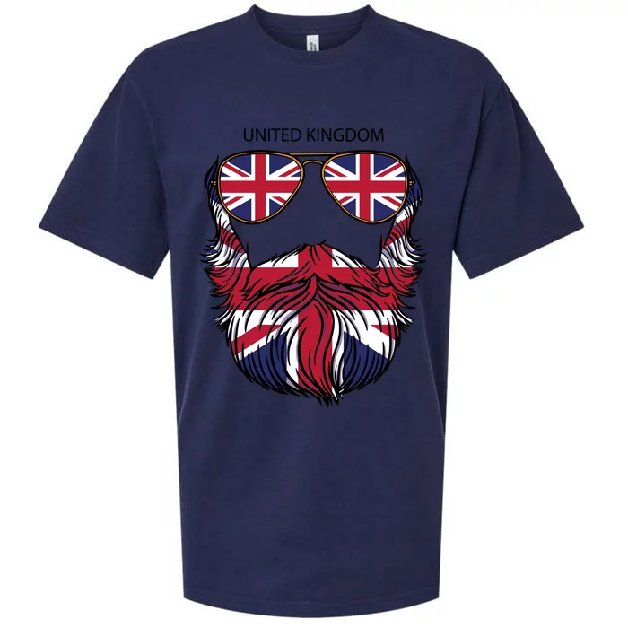 United Kingdom Beard Flag Sueded Cloud Jersey T-Shirt