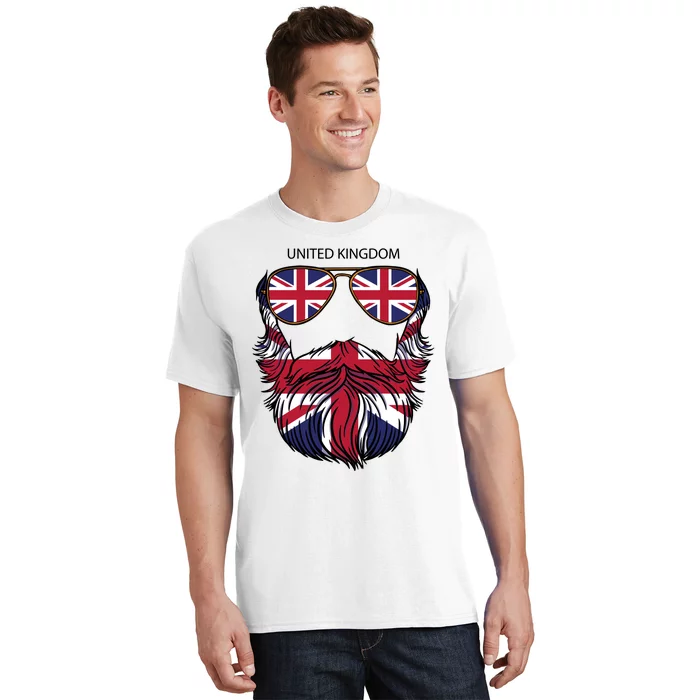 United Kingdom Beard Flag T-Shirt