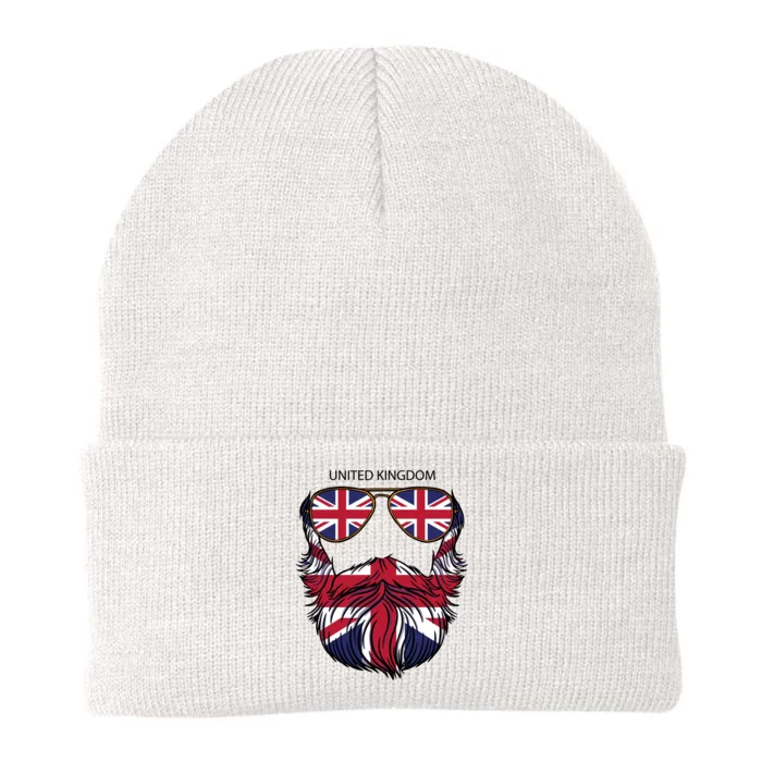 United Kingdom Beard Flag Knit Cap Winter Beanie