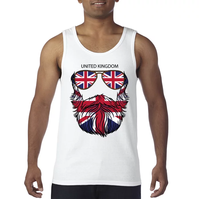 United Kingdom Beard Flag Tank Top