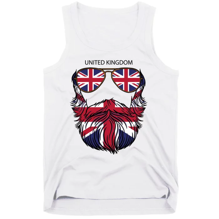 United Kingdom Beard Flag Tank Top