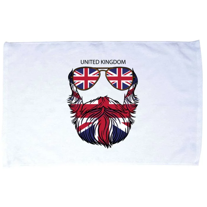 United Kingdom Beard Flag Microfiber Hand Towel