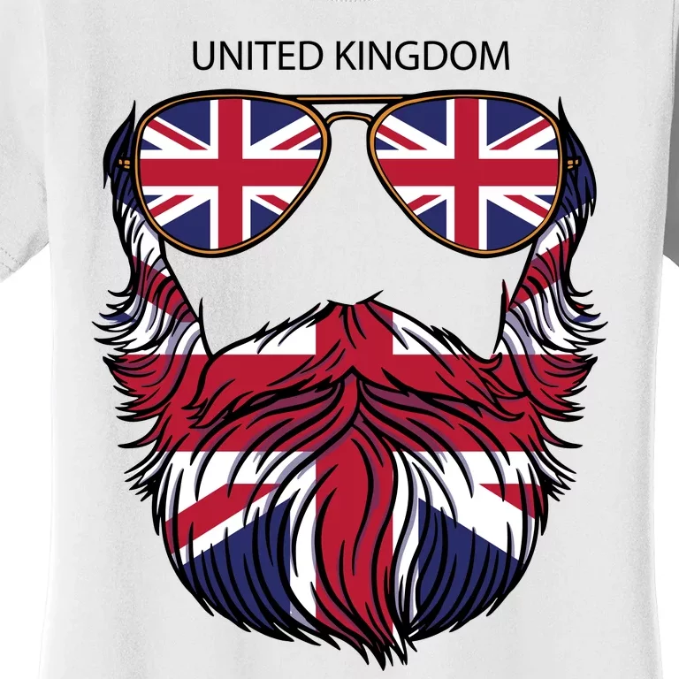 United Kingdom Beard Flag Women's T-Shirt