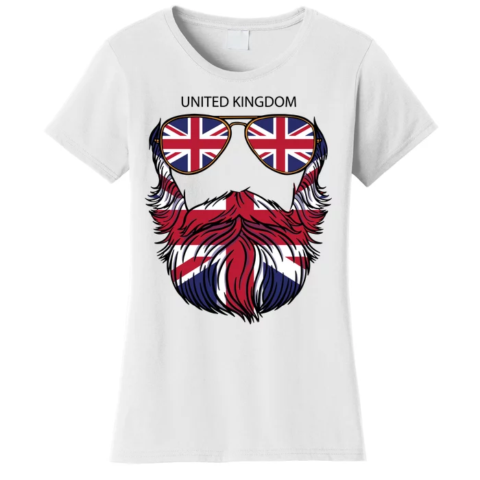 United Kingdom Beard Flag Women's T-Shirt