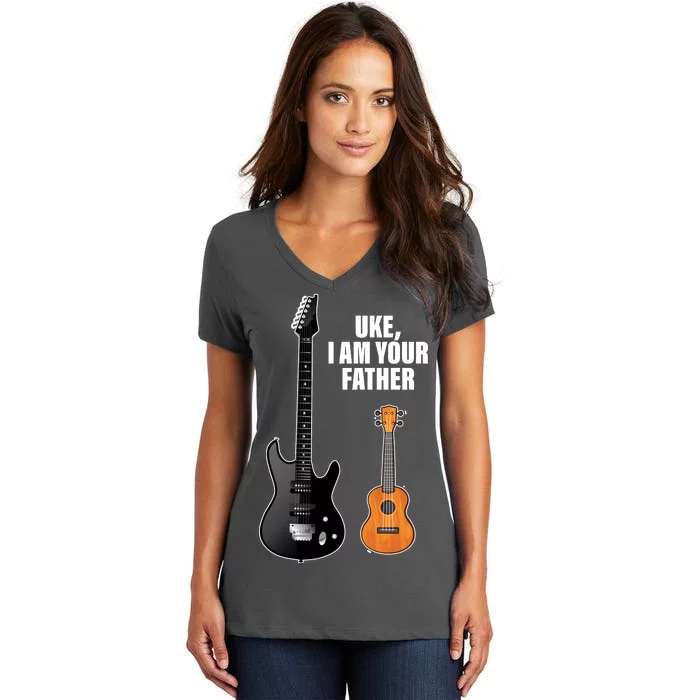 Uke I Am Your Father Women's V-Neck T-Shirt