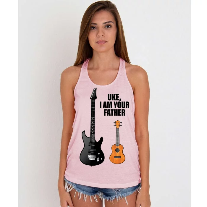 Uke I Am Your Father Women's Knotted Racerback Tank