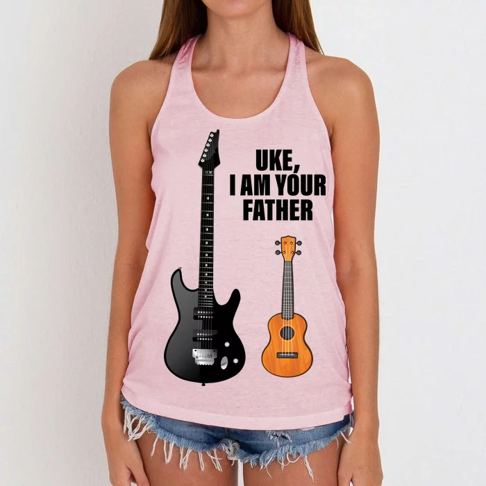 Uke I Am Your Father Women's Knotted Racerback Tank