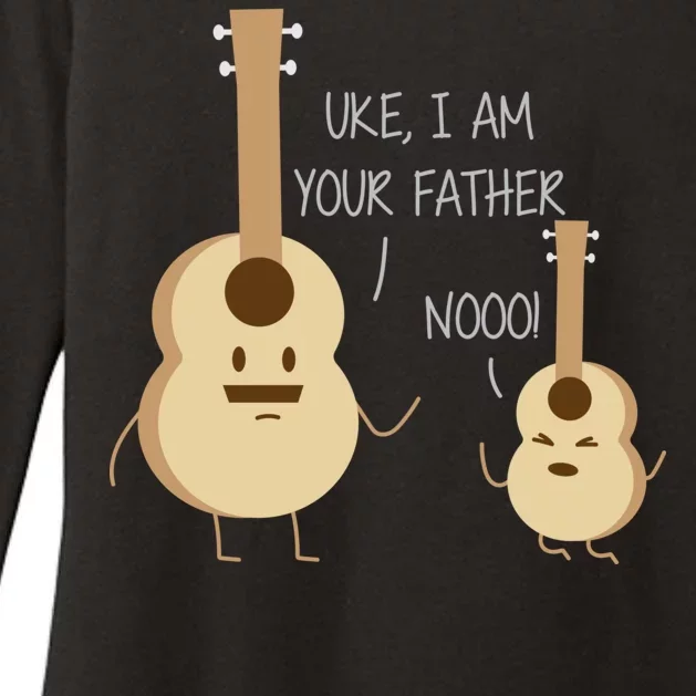 Uke I Am Your Father Ukulele Guitar Womens CVC Long Sleeve Shirt