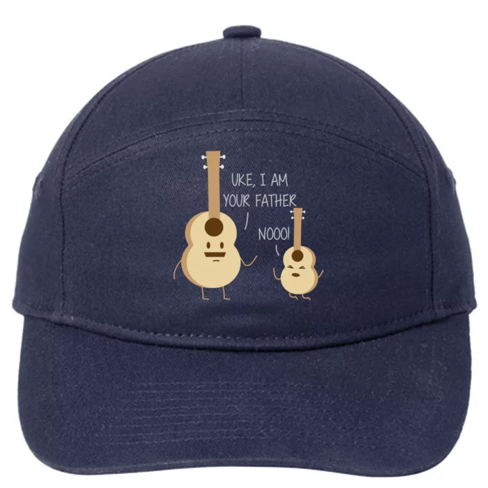 Uke I Am Your Father Ukulele Guitar 7-Panel Snapback Hat