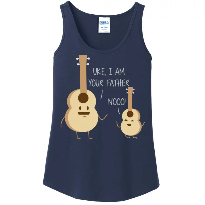 Uke I Am Your Father Ukulele Guitar Ladies Essential Tank